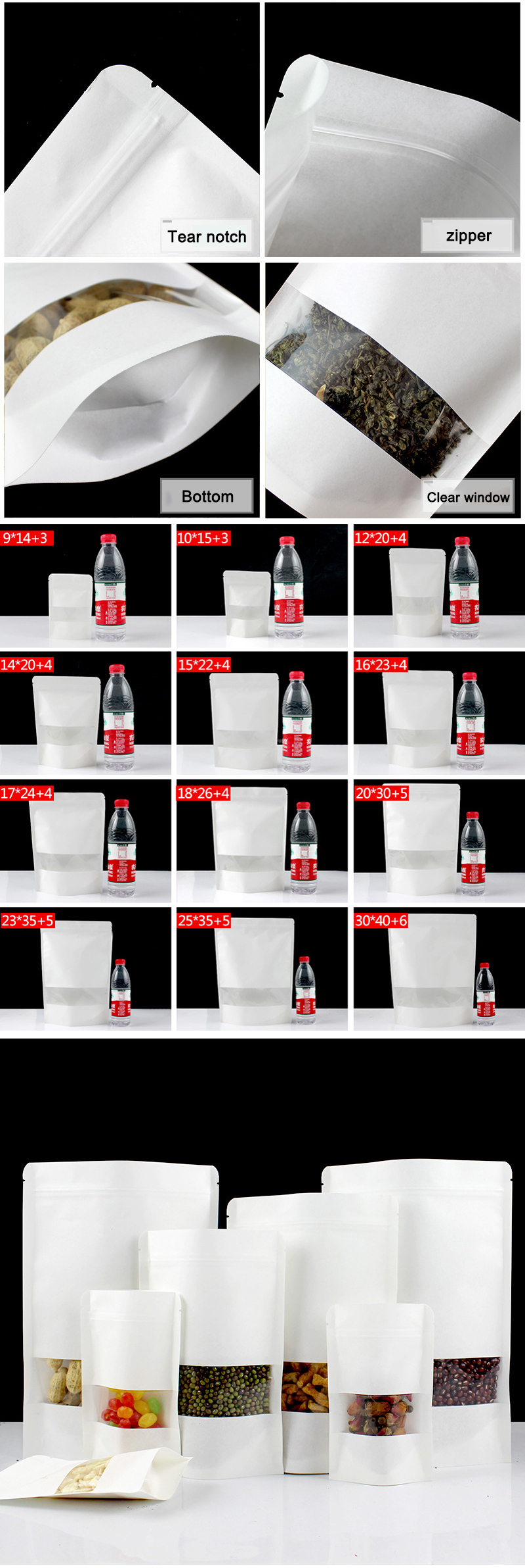 white kraft paper bag