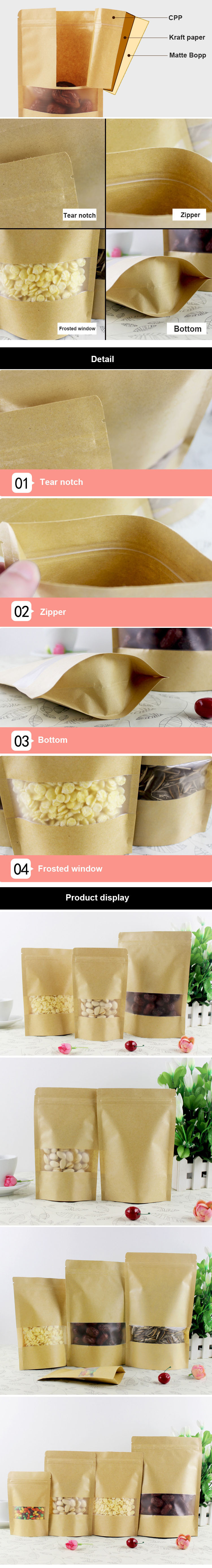 frost kraft paper bag