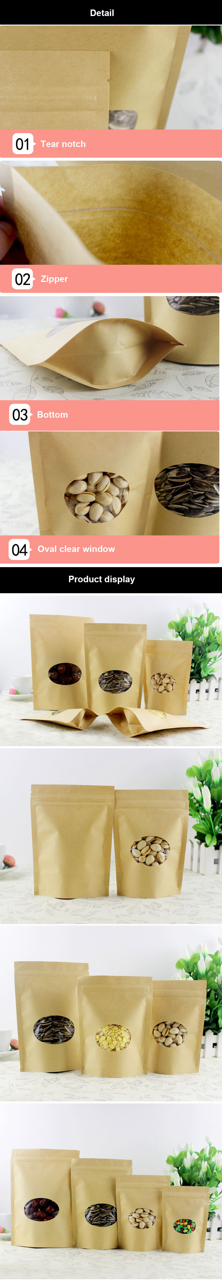kraft bags oval window