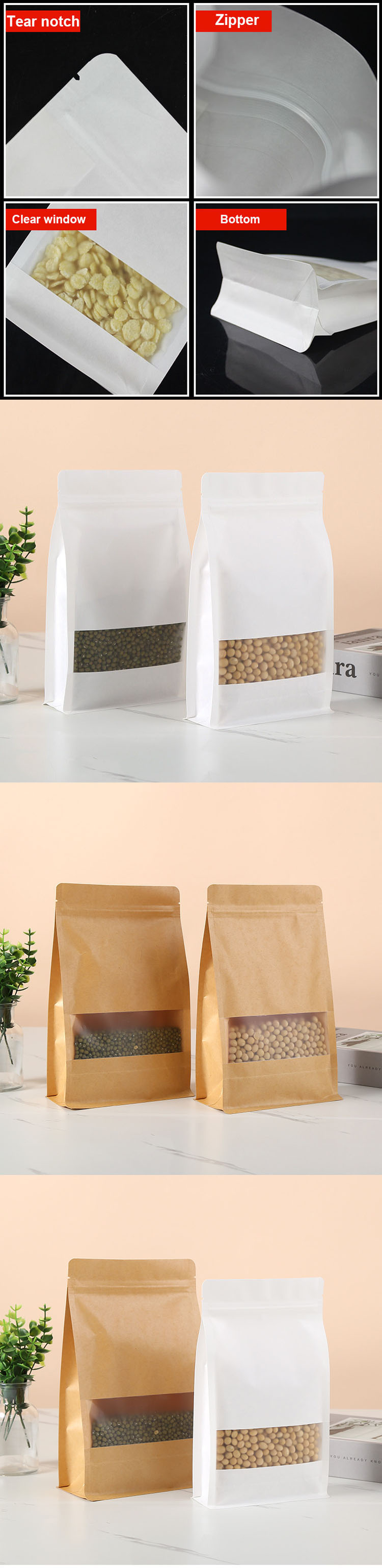 white kraft paper bag