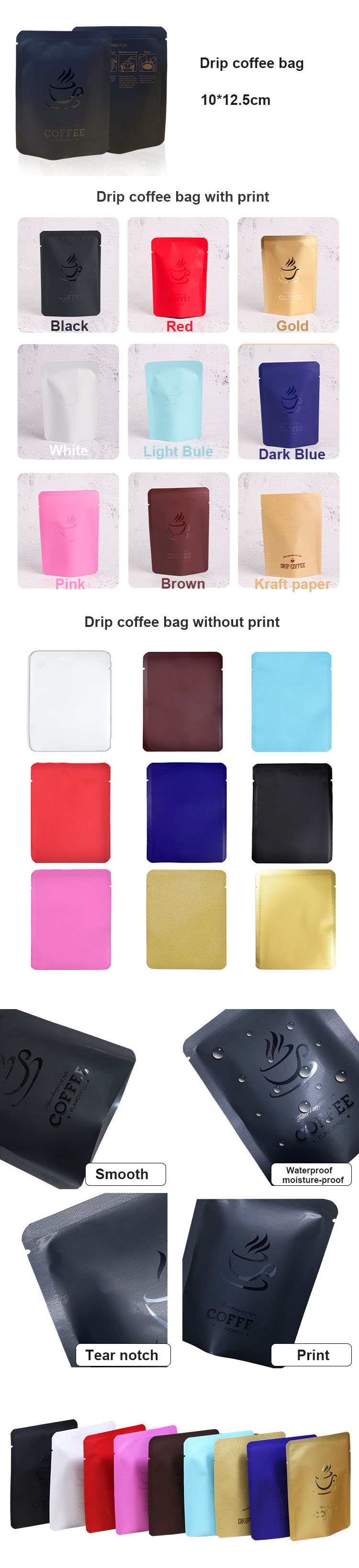 drip bag coffee detail