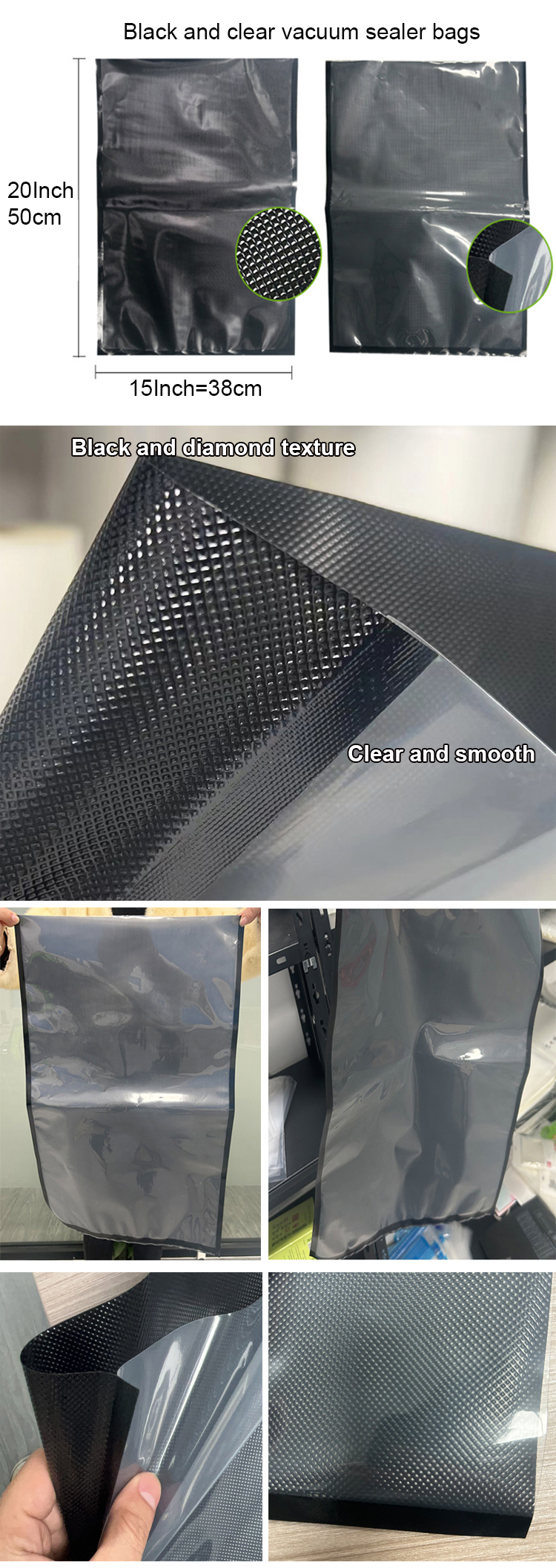 black clear vacuum bag